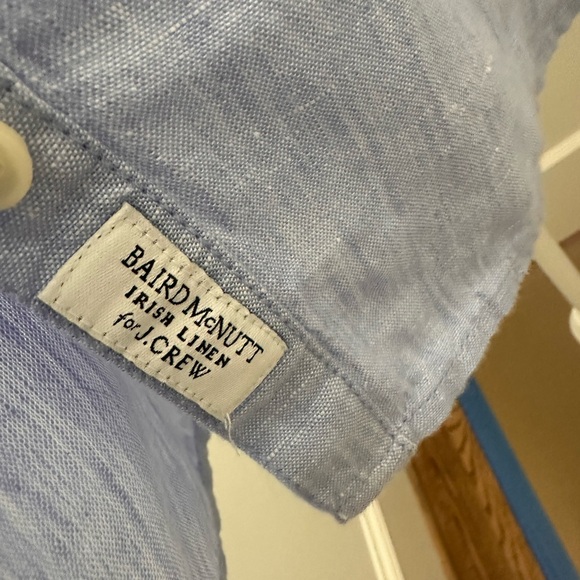 J Crew Captaine Linen Shirt S french blue Button Baird McNutt Women's BY693 - Picture 8 of 13